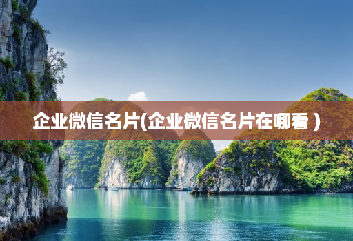 企业微信名片(企业微信名片在哪看 )