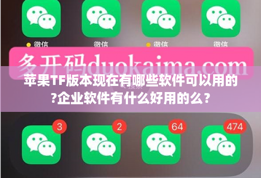 苹果TF版本现在有哪些软件可以用的?企业软件有什么好用的么？