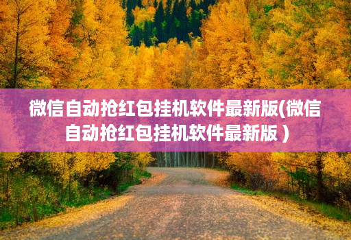 微信自动抢红包挂机软件最新版(微信自动抢红包挂机软件最新版 )