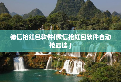 微信抢红包软件(微信抢红包软件自动抢最佳 )