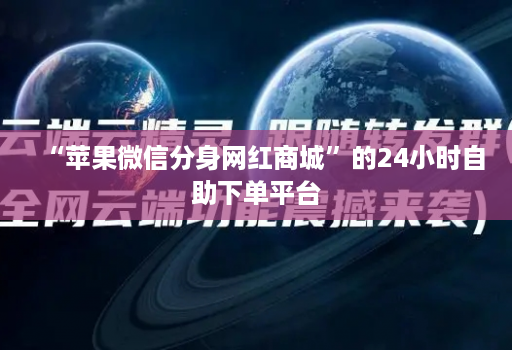 “苹果微信分身网红商城”的24小时自助下单平台
