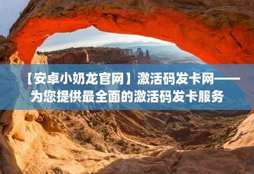 【安卓小奶龙官网】激活码发卡网——为您提供最全面的激活码发卡服务