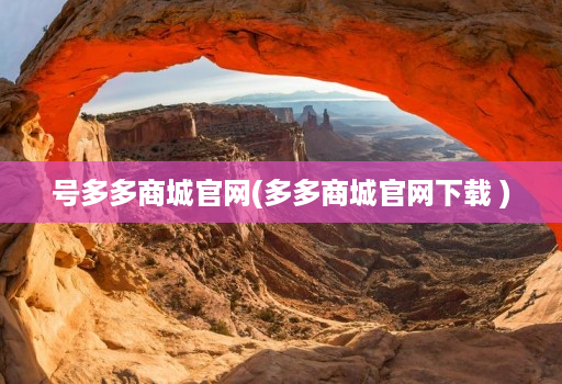 号多多商城官网(多多商城官网下载 )