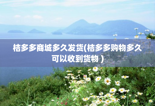 桔多多商城多久发货(桔多多购物多久可以收到货物 )