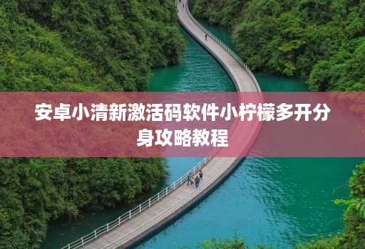 安卓小清新激活码软件小柠檬多开分身攻略教程