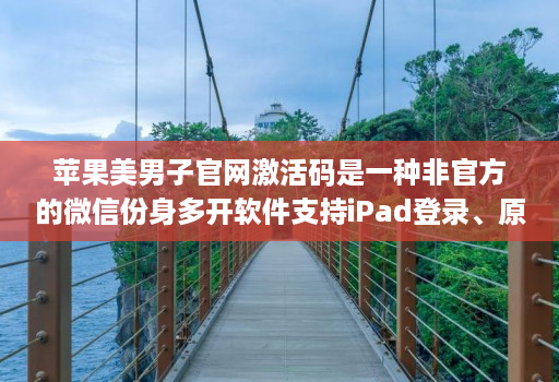 苹果美男子官网激活码是一种非官方的微信份身多开软件支持iPad登录、原创独家密友、一秒语音、一键转语音