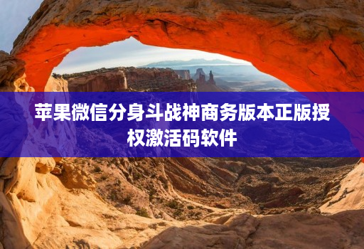 苹果微信分身斗战神商务版本正版授权激活码软件