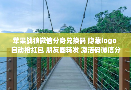 苹果战狼微信分身兑换码 隐藏logo 自动抢红包 朋友圈转发 激活码微信分身多开