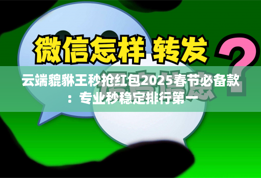 云端貔貅王秒抢红包2025春节必备款：专业秒稳定排行第一