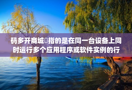 码多开商城‌指的是在同一台设备上同时运行多个应用程序或软件实例的行为
