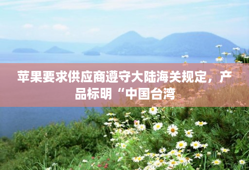 苹果要求供应商遵守大陆海关规定，产品标明“中国台湾